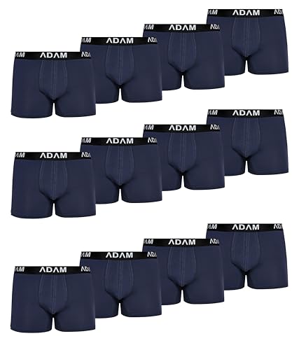 ADAM Boxershorts Herren Unterwäsche 6er / 8er / 10er /12er Pack - Premium Männer Boxer-Shorts Herren Trunks Boxer aus extraweicher Baumwolle von ADAM