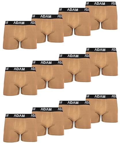 ADAM Boxershorts Herren Unterwäsche 6er / 8er / 10er /12er Pack - Premium Männer Boxer-Shorts Herren Trunks Boxer aus extraweicher Baumwolle von ADAM