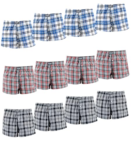 ADAM Gewebte Boxershorts American Unterhosen Herren Boxershorts Baumwolle Karierte Boxer-Shorts Webboxer Männer Boxer von ADAM