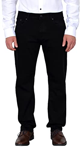 ADAM Jeans Herren Regular Jeans Herren Schwarz - Premium Stretch Jeans Herren mit geradem Schnitt von ADAM