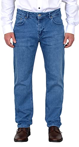 ADAM Straight Jeans Herren Stretch - Hellblaue Jeans Herren aus hochqualitativer Premium Baumwolle von ADAM