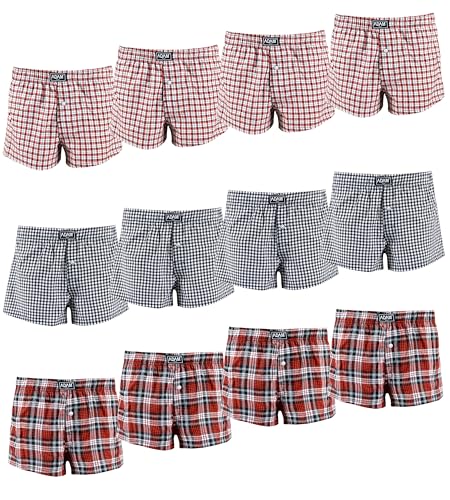 ADAM Webboxer Karierte Boxershorts Herren Baumwolle 100% American Boxer-Shorts Herren locker Web-Boxershorts von ADAM