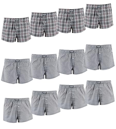 ADAM lockere Boxershorts Herren weit amerikanische Boxer-Shorts Männer Webboxer Baumwoll-Boxershorts kariert Unterhose von ADAM