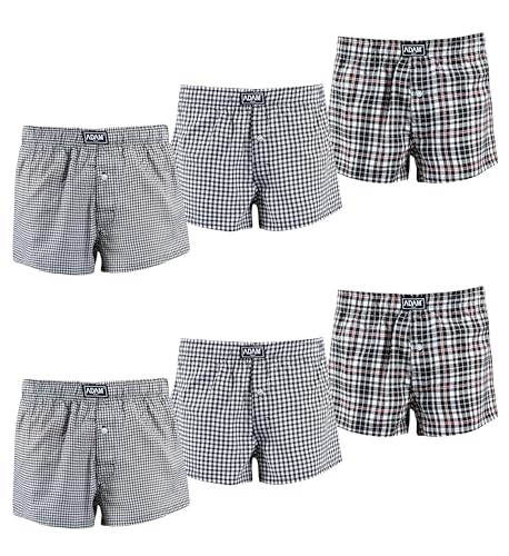 ADAM lockere Boxershorts Herren weit amerikanische Boxer-Shorts Männer Webboxer Baumwoll-Boxershorts kariert Unterhose ADAM lockere Boxershorts Herren weit amerikanische Boxer-Shorts Männer Webboxer Baumwoll-Boxershorts kariert Unterhose von ADAM