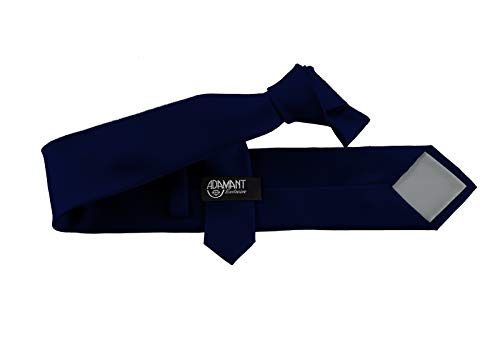 ADAMANT Herren Krawatte dunkelblau | Klassische Form | 7cm breit |150cm lang |seidenweich von ADAMANT
