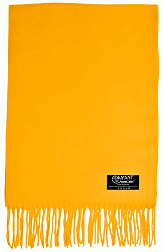 ADAMANT Schal Herren/Damen=Unisex 100% Climaxsoft (weich wie Kaschmir) STANDARD-MAß - (Gelb/Sonnengelb) von ADAMANT