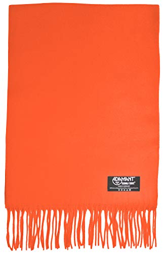 Schal Herren/Damen=Unisex 100% Climaxsoft (weich wie Kaschmir) STANDARD-MAß 30x180cm - MADE IN GERMANY (Orange) von ADAMANT