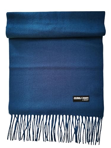 ADAMANT Schal Herren/UNISEX-100% Climaxsoft (weich wie Kaschmir) - Standard-Länge/Breite -200x30cm- (Mittelblau) von ADAMANT