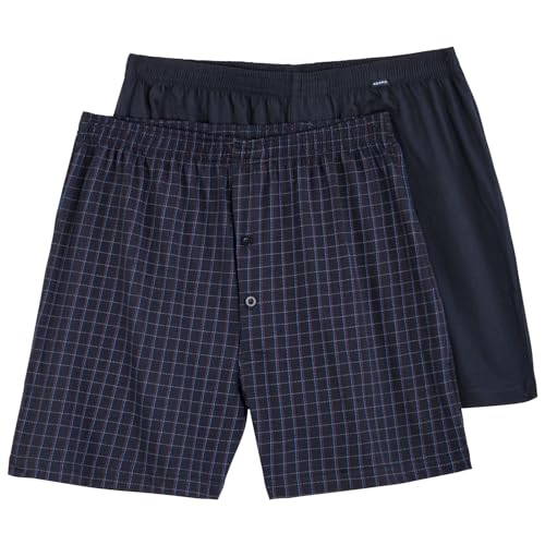 ADAMO 2er-Pack Boxershorts Übergröße Navy/kariert, deutsche Wäschegröße:8 von ADAMO