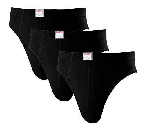 ADAMO 3er-Pack Slips Übergröße schwarz, deutsche Wäschegröße:14 von ADAMO