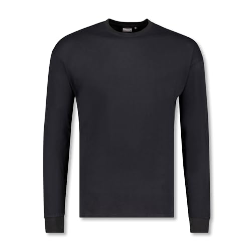 ADAMO Basic Shirt Herren Langarm schwarz Rundhals bis Übergröße 12XL, Größe:3XL von ADAMO