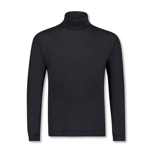 ADAMO Basic Shirt Rollkragen Herren Langarm schwarz bis Übergröße 12XL, Größe:4XL von ADAMO