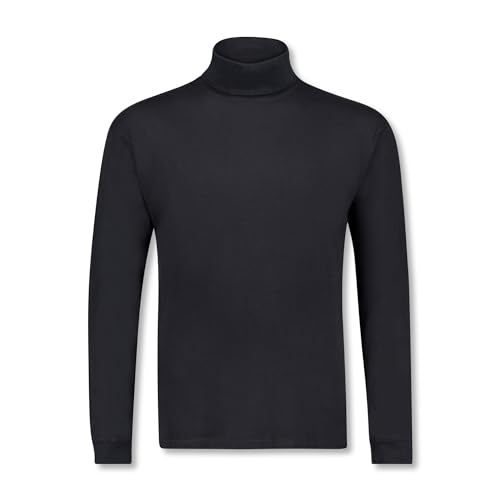 ADAMO Basic Shirt Rollkragen Herren Langarm schwarz bis Übergröße 12XL, Größe:6XL von ADAMO