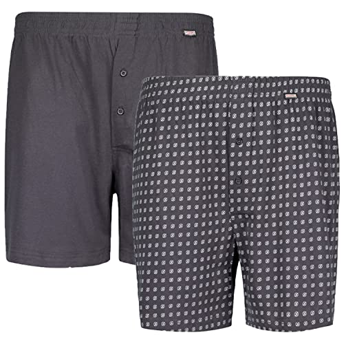 ADAMO Boxershort | Herren Boxershorts I Männer Shorts | Boxershorts Men | Shorts Herren I Herrenunterwäsche I 100% Baumwolle 2er Pack in Übergrößen 8-20 / XXL-8XL, Größe:10XL, Farbe:710 Grau von ADAMO