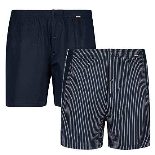 ADAMO Boxershort | Herren Boxershorts I Männer Shorts | Boxershorts Men | Shorts Herren I Herrenunterwäsche I 100% Baumwolle 2er Pack in Übergrößen 8-20 / XXL-8XL, Größe:3XL, Farbe:361 Dunkelblau von ADAMO