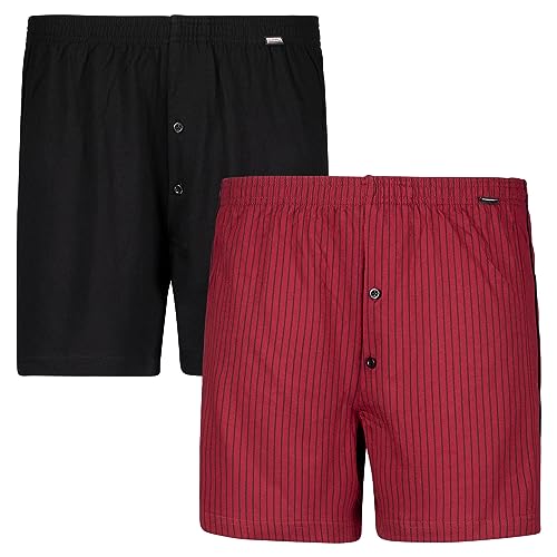 ADAMO Boxershort | Herren Boxershorts I Männer Shorts | Boxershorts Men | Shorts Herren I Herrenunterwäsche I 100% Baumwolle 2er Pack in Übergrößen 8-20 / XXL-8XL, Größe:6XL, Farbe:590 Weinrot von ADAMO