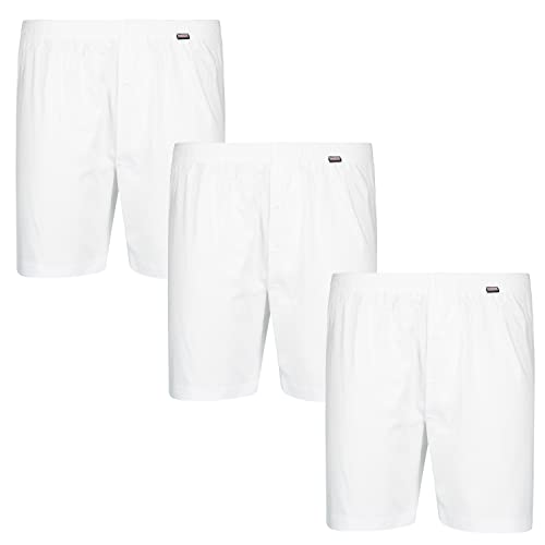 ADAMO Boxershort im 3er Pack Übergröße 8XL oder 20 in 7 Farben, Größe:10, Farbe:Weiß von ADAMO