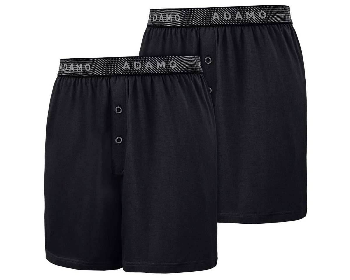 ADAMO Boxershorts Adamo 2er-Pack Boxershorts Übergröße schwarz (Packung, 2-St., 2er-Pack) von ADAMO