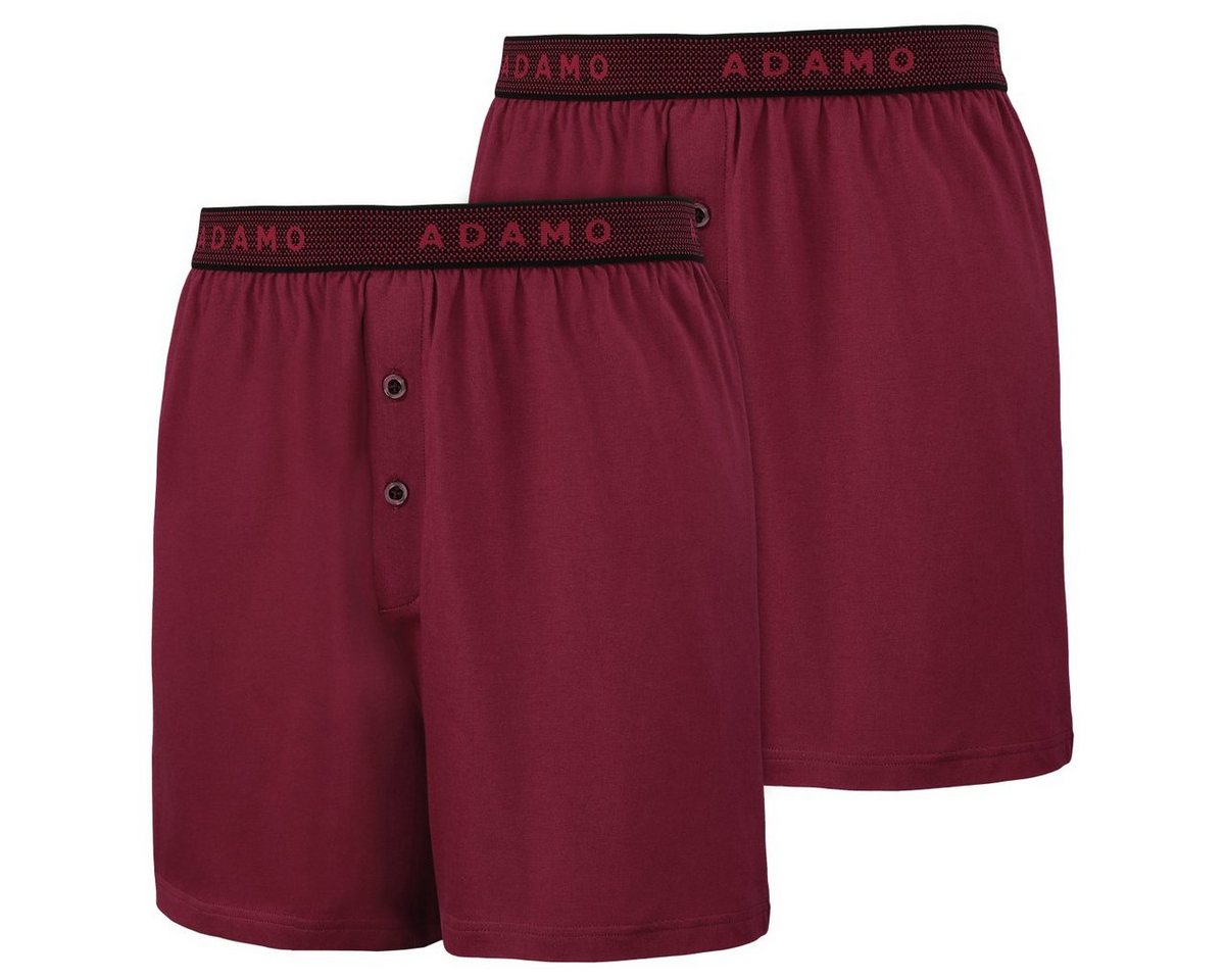 ADAMO Boxershorts Adamo 2er-Pack Boxershorts Übergröße weinrot (Packung, 2-St., 2er-Pack) von ADAMO