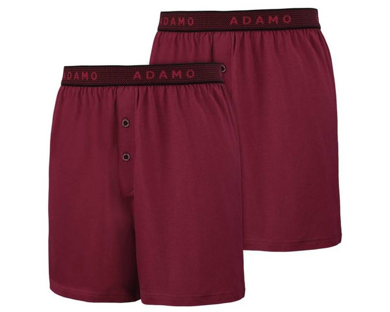ADAMO Boxershorts Adamo 2er-Pack Boxershorts Übergröße weinrot (Packung, 2-St., 2er-Pack) von ADAMO