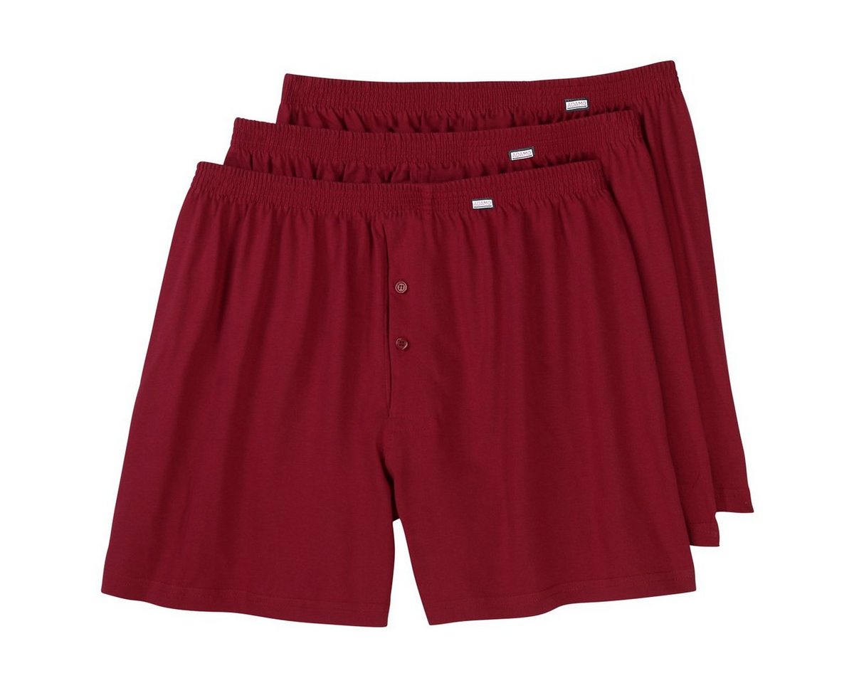 ADAMO Boxershorts 3er-Pack Boxershorts große Größen Herren dunkelrot Adamo (Packung, 3-St., 3er-Pack) von ADAMO