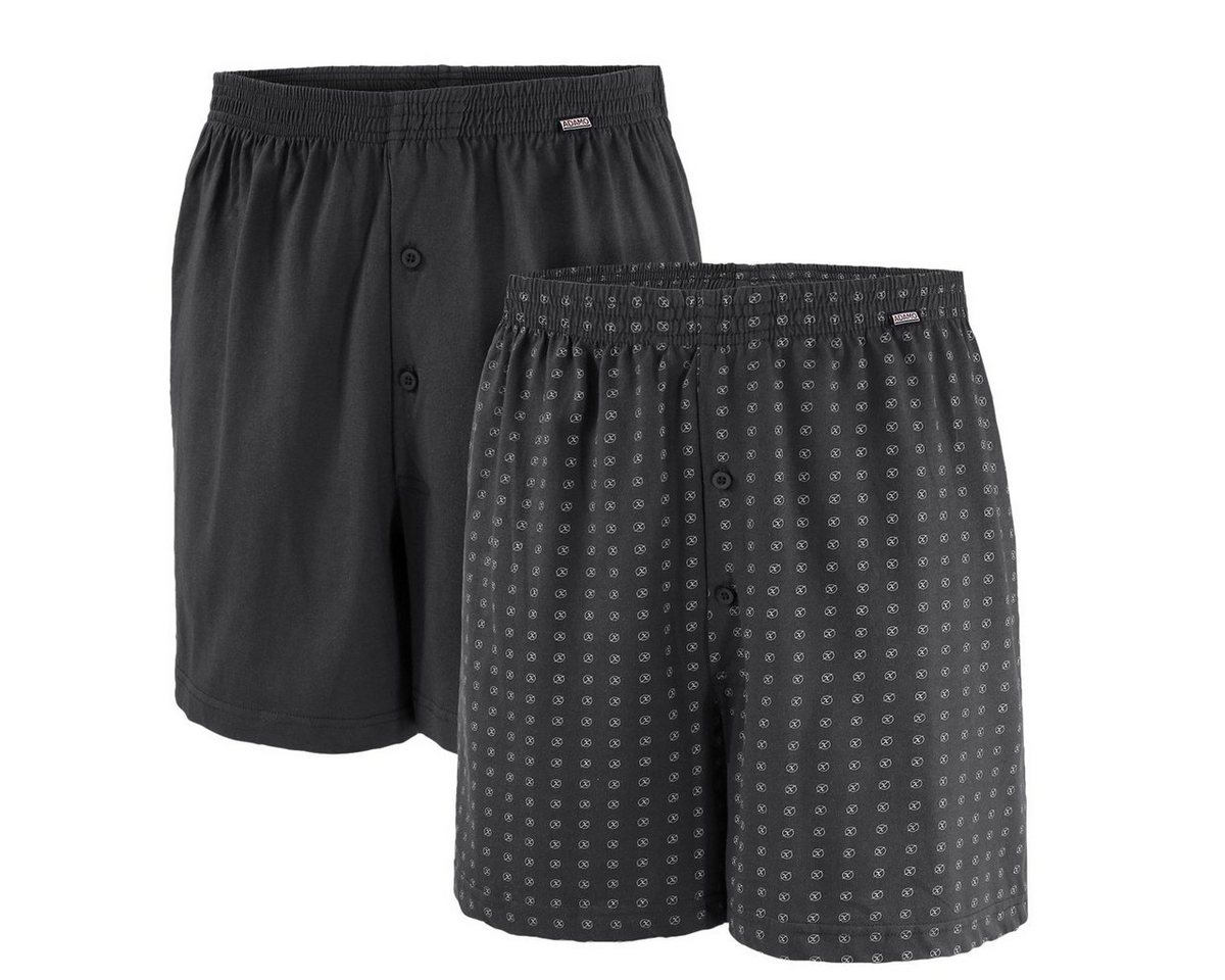 ADAMO Boxershorts Boxershorts Übergröße 2er Pack anthrazit Adamo (Packung, 2-St., 2er-Pack) von ADAMO