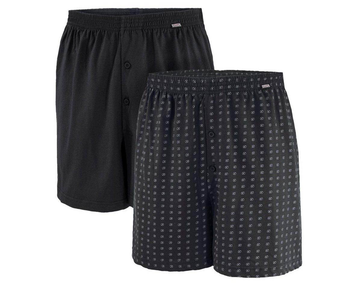 ADAMO Boxershorts Boxershorts Übergröße 2er Pack schwarz Adamo (Packung, 2-St., 2er-Pack) von ADAMO
