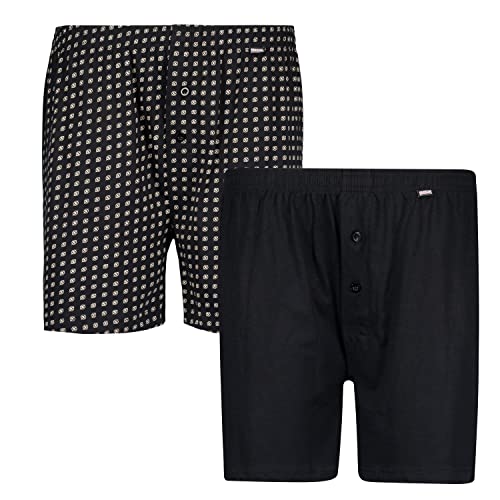 ADAMO Boxershorts Dean | Herren Boxershorts I Männer Shorts | Boxershorts Men | Shorts Herren I Herrenunterwäsche I 100% Baumwolle 2er Pack in schwarz Übergrößen 8-32 / XXL-18XL, Größe:9 von ADAMO