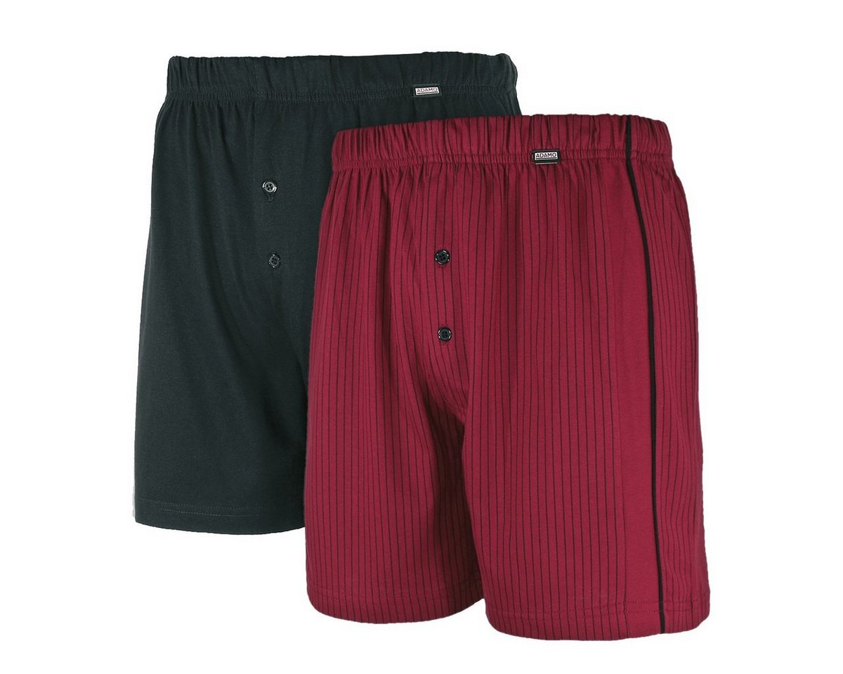 ADAMO Boxershorts Adamo 2er-Pack Boxershorts schwarz/weinrot Übergröße (Packung, 2-St., 2er-Pack) von ADAMO