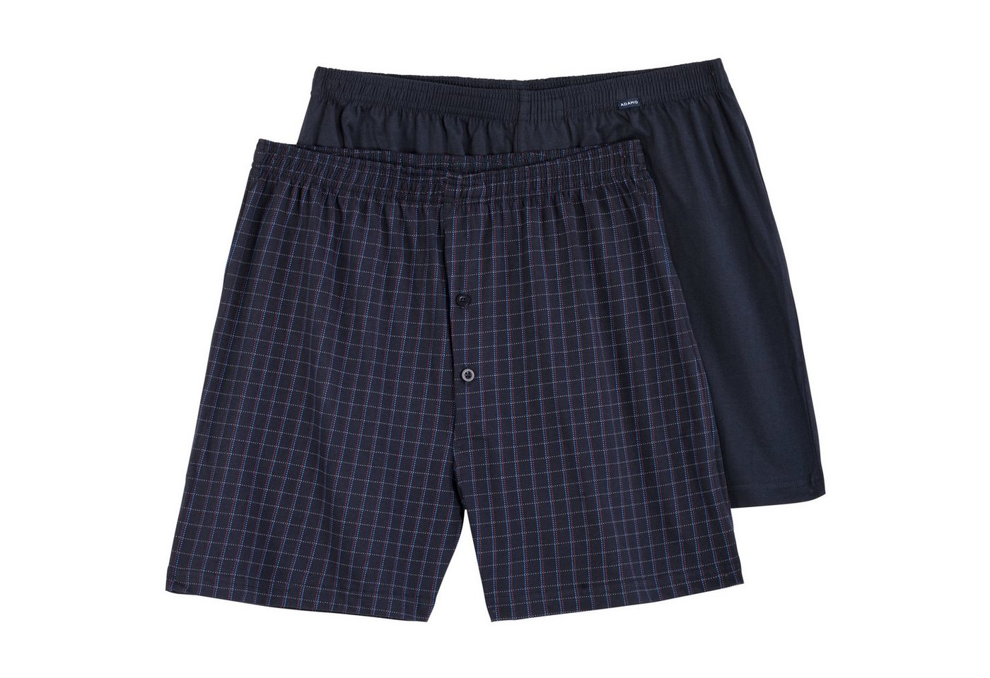 ADAMO Boxershorts Adamo 2er-Pack Boxershorts Übergröße navy/kariert (Spar-Pack, 2-St., 2er-Pack) von ADAMO