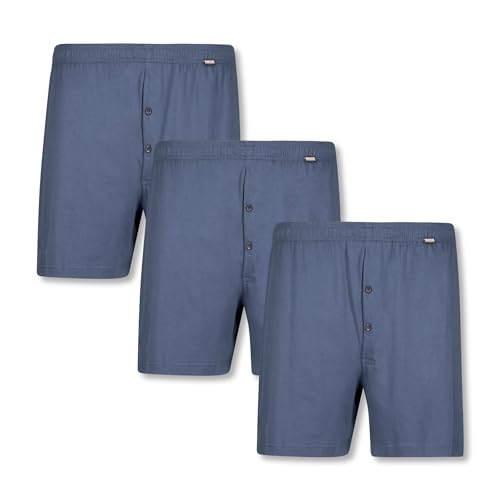 ADAMO Boxershorts James | Herren Boxershorts I Männer Shorts | Boxershorts Men | Shorts Herren I Herrenunterwäsche I 100% Baumwolle 3er Pack in Dark Denim Übergrößen 8-20 / XXL-8XL, Größe:10 von ADAMO