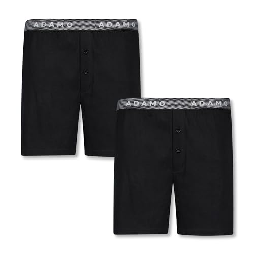 ADAMO Boxershorts im Doppelpack Serie 'Jonas' in Übergrößen 8-20 schwarz für Herren, Größe:16 von ADAMO