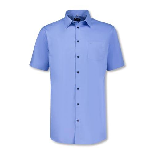 ADAMO Business-Hemd Kurzarm Comfort FIT Herren Serie 'Warren' in großen Größen bis 10XL, Größe:4XL, Farbe:Mittelblau von ADAMO