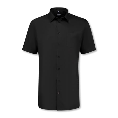 ADAMO Business-Hemd Kurzarm Comfort FIT Herren Serie 'Warren' in großen Größen bis 10XL, Größe:5XL, Farbe:Schwarz von ADAMO