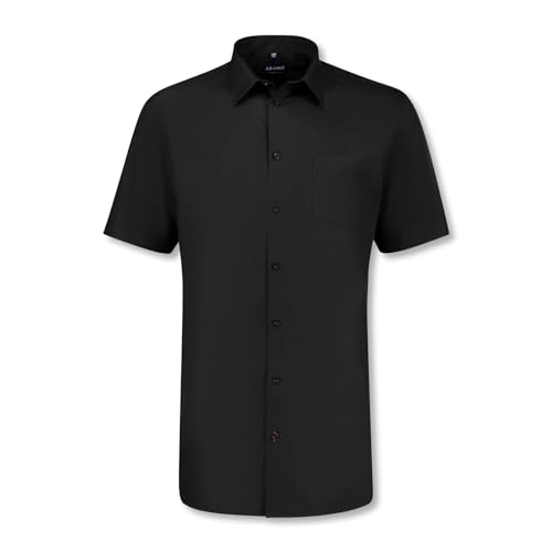 ADAMO Business-Hemd Kurzarm Comfort FIT Herren Serie 'Warren' in großen Größen bis 10XL, Größe:6XL, Farbe:Schwarz von ADAMO