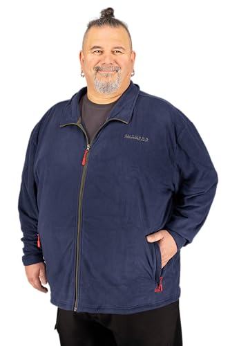 ADAMO Dunkelblaue Herren Fleecejacke Serie Toronto Übergrößen bis 12XL, Größe:4XL von ADAMO