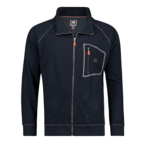 ADAMO Dunkelblaue Zip-Jacke Serie Manuel in Übergrößen 2XL - 14XL für Herren, Größe:4XL von ADAMO