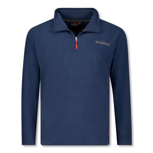 ADAMO Fleece Pullover mit Troyerkragen für Herren in Navy Serie Vancouver Übergröße 12XL, Größe:12XL von ADAMO