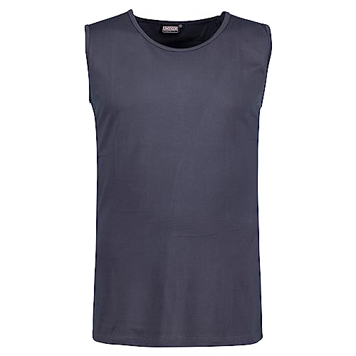 ADAMO Grosse Grössen Herren City-Shirt ohne Arm mit Rundhals Serie Rod grau/Größe 2XL bis 10XL, Größe:4XL von ADAMO