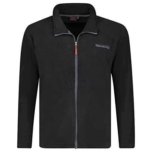 ADAMO Große Größen Herren Fleecejacke in schwarz Modell Toronto Größe 2XL - 12XL, Größe:5XL von ADAMO