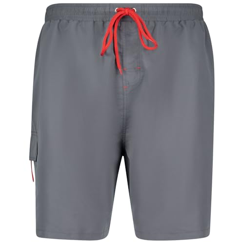 ADAMO Herren Badehosen Beach Bermuda Short in Anthrazit Übergrößen 2XL bis 12XL, Größe:7XL von ADAMO