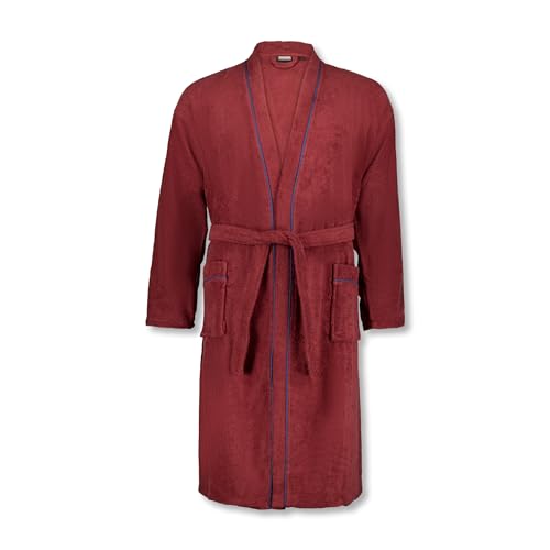 ADAMO Herren Bademantel in Übergrößen 2XL bis 12XL Serie JOEY weinrot, Größe:XXL von ADAMO