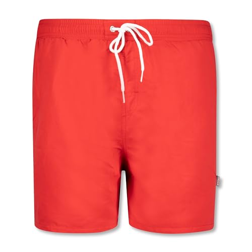 ADAMO Herren Badeshort in rot Serie Jamaica Übergrößen XXL bis 12XL, Größe:4XL von ADAMO