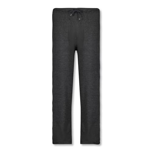 ADAMO Freizeithose Herren lang für Übergrößen 100% Baumwolle, Schwarz meliert, 5XL I Breite Jogginghose Herren mit Kordel, Gesäß- & 2 Einschubtaschen von ADAMO