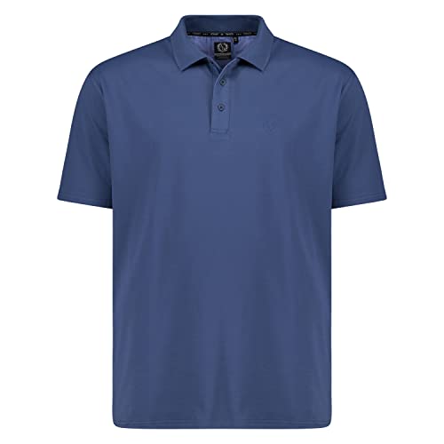 ADAMO Herren Funktions Polo-Shirt extra lang kurzärmlig Modell Peer Tall Fit in Langgrößen MT - 5XLT, Größe:2XLT, Farbe:Admiral von ADAMO