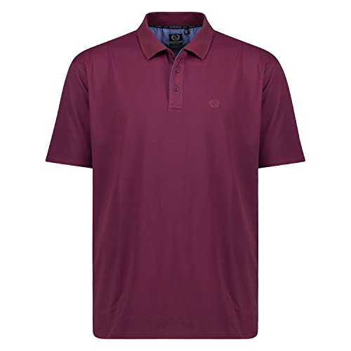 ADAMO Herren Funktions Polo-Shirt extra lang kurzärmlig Modell Peer Tall Fit in Langgrößen MT - 5XLT, Größe:2XLT, Farbe:Brombeer von ADAMO