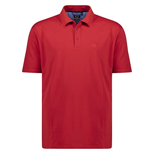 ADAMO Herren Funktions Polo-Shirt extra lang kurzärmlig Modell Peer Tall Fit in Langgrößen MT - 5XLT, Größe:2XLT, Farbe:Rot von ADAMO