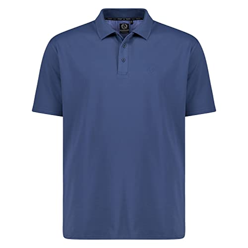 ADAMO Herren Funktions Polo-Shirt extra lang kurzärmlig Modell Peer Tall Fit in Langgrößen MT - 5XLT, Größe:3XLT, Farbe:Admiral von ADAMO
