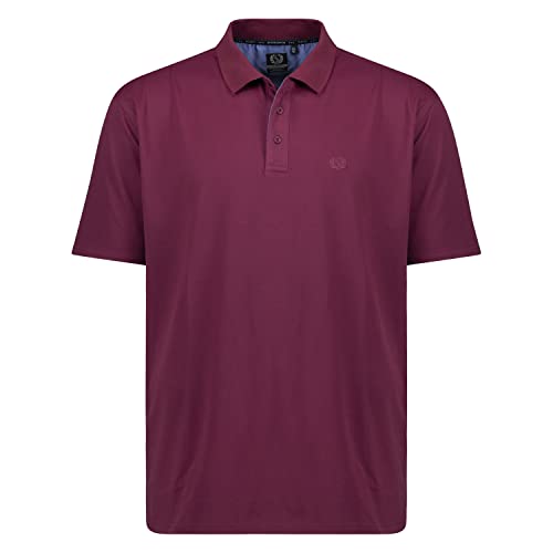 ADAMO Herren Funktions Polo-Shirt extra lang kurzärmlig Modell Peer Tall Fit in Langgrößen MT - 5XLT, Größe:3XLT, Farbe:Brombeer von ADAMO