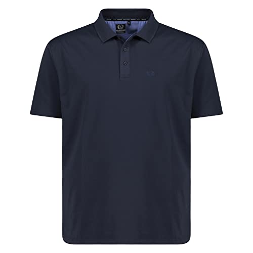 ADAMO Herren Funktions Polo-Shirt extra lang kurzärmlig Modell Peer Tall Fit in Langgrößen MT - 5XLT, Größe:3XLT, Farbe:Dunkelblau von ADAMO